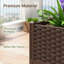 Elevated Modular Raised Garden Bed - Self-watering Planter Boxes With Legs, Rattan-style Pp Plant Bed For Patio, Balcony, Veggies, Herbs & Flowers