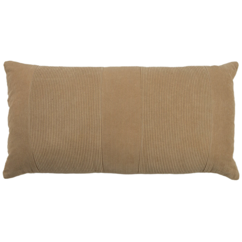  Cotton Velvet Throw Pillow, Tan