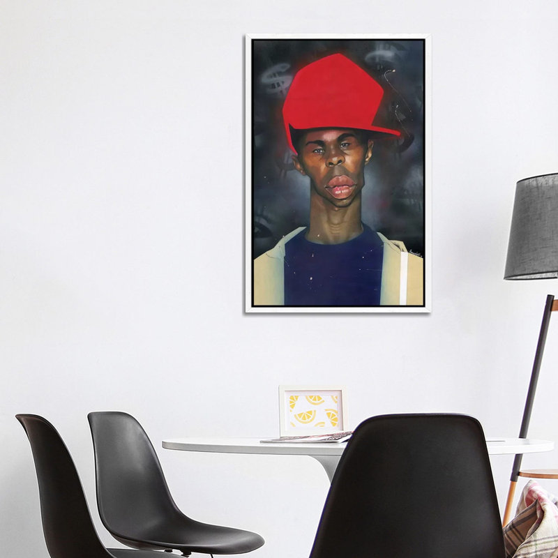 Ace 1 Piece Wall Art on Canvas, 101.6cm H x 66.04cm W x 3.81cm D, White Floater Framed