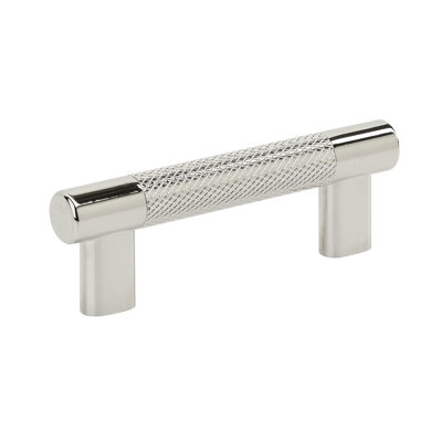 Bronx 3 inch or 3-3/4 inch (76mm or 96mm) Center-to-Center Polished Nickel Cabinet Pull