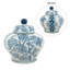 D9.1x9.1 "Pot en porcelaine avec motifs floraux bleus et blancs