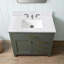 Plateau de meuble-lavabo en pierre reconstituée 36 po avec lavabo - pour remplacement de meuble-lavabo, sans armoire