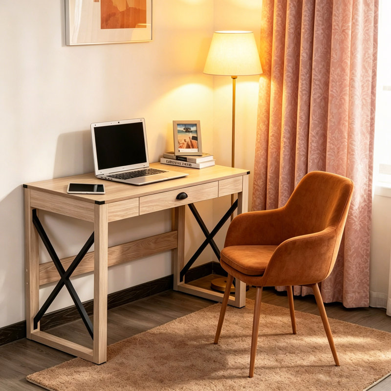 Bureau d'écriture, bureau d'ordinateur, bureau de chambre à coucher, table de coiffeuse Simple Style