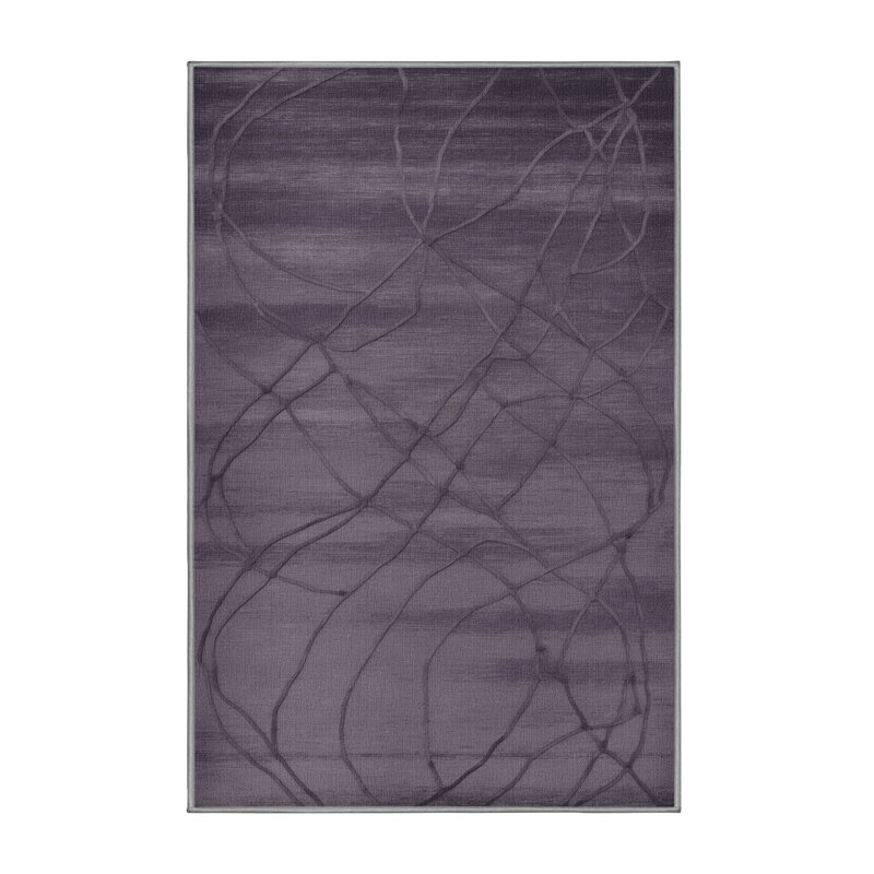 Tapis mauve lavable à la machine, Rectangle 7 pi x 10 pi