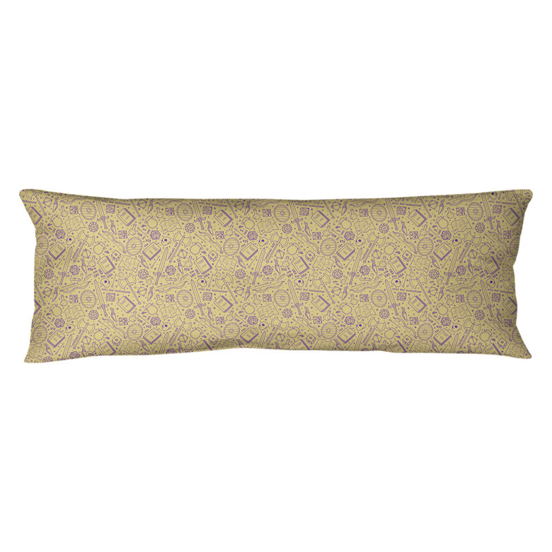 Coussin lombaire rpg, Bourre en polyester, Jaune / Mauve