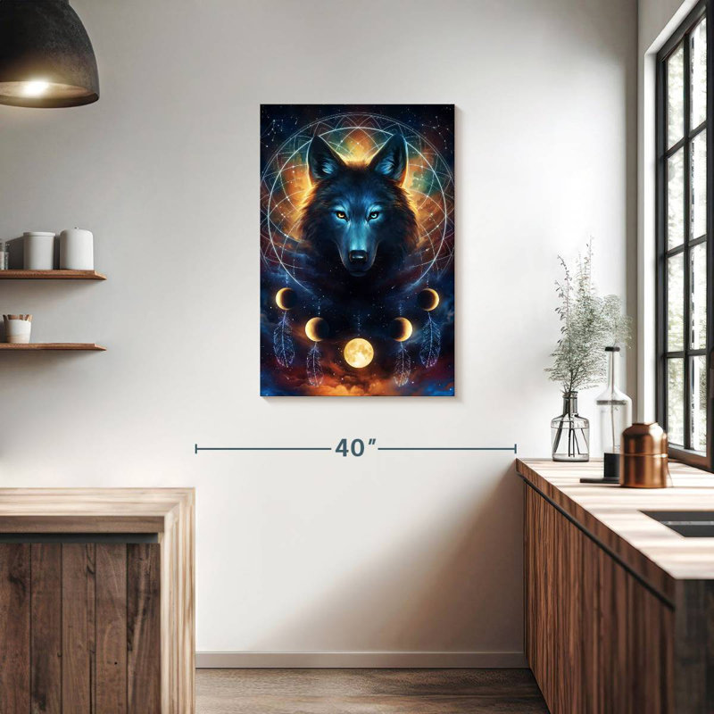 Brampt Dreamcatcher Wolf, 36" H x 24" W