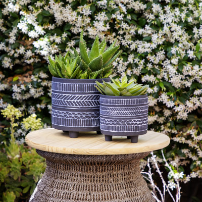Jardinières d'extérieur, pot de fleurs, jardin, jardin suspendu, décoration de patio, pot de fleurs noir 6/8 po