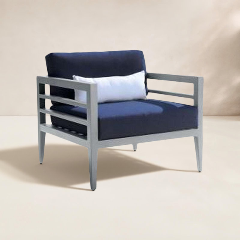 Chaise de patio avec coussin Winthrop, Spectre indigo Sunbrella®