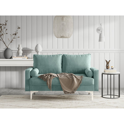 Maeesha 58" Velvet Square Arm Sofa Loveseat