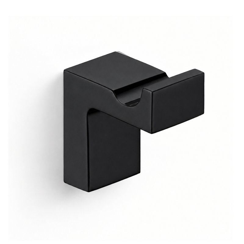 Lunavo Series SUS304 Stainless Steel Wall Mounted Bathroom Towel and Robe Hook, Matte Black