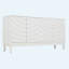 Élégant buffet à 4 portes avec portes à motif ondulé, placage en bois naturel, rangement réglable et conception à rebond, buffet moderne pour le salon ou l'entrée-1771738520