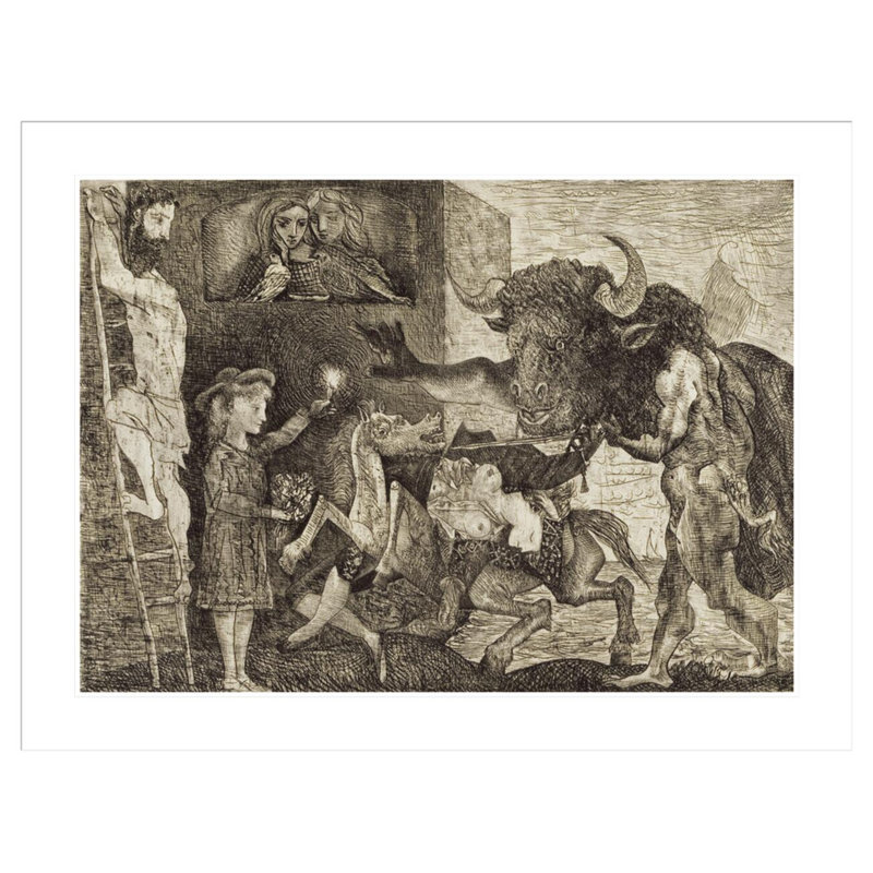 «Minotauresthy» par Pablo Picasso, impression giclée sur cadre, H 31,88 po x l 41,5 po