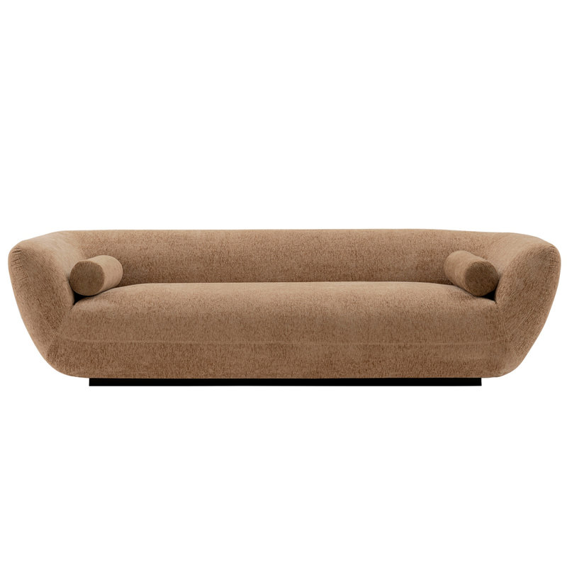 Canapé en chenille Ulka, Marron clair