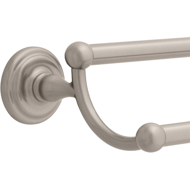 Porte-serviettes mural double 24,25 po Jamestown, Nickel brossé