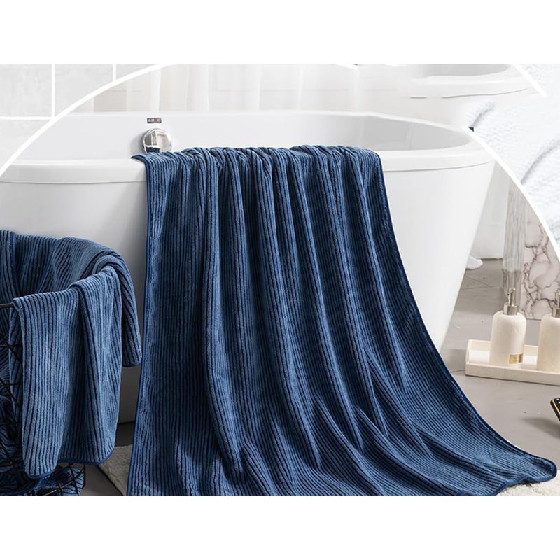 Ensemble de draps de bain surdimensionnés en microfibre 650 g/m², doux, moelleux et ultra-absorbants, pour la salle de bain, la plage et le spa.