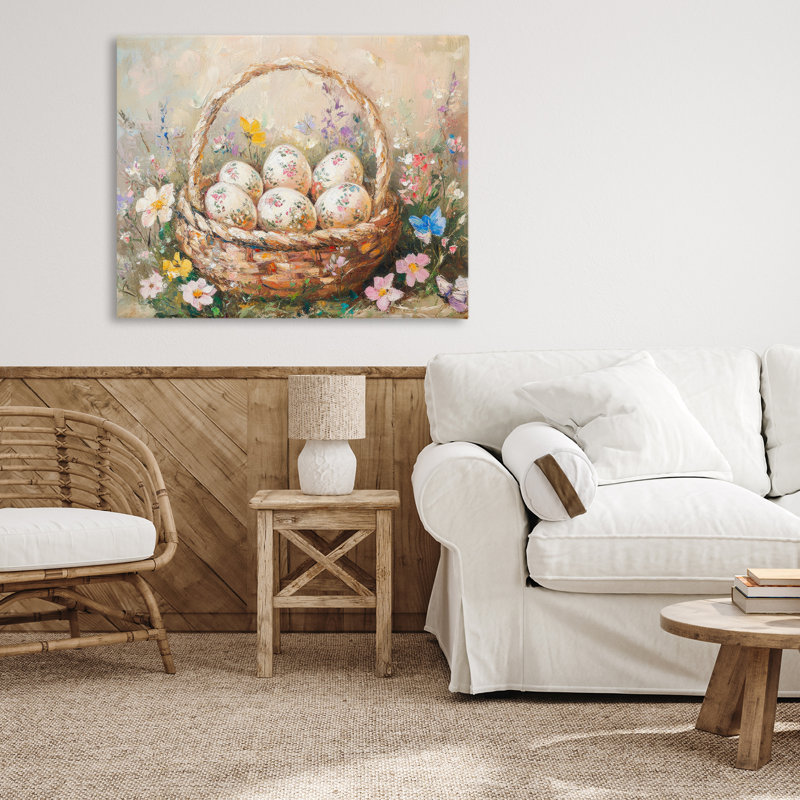 Fleurs délicates pour la toile de Pâques, design par Petal Prints Design, H 24 po x l 30 po
