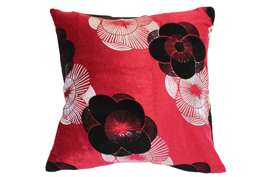 Heritage Floral Pillow Cover Violet Linen 