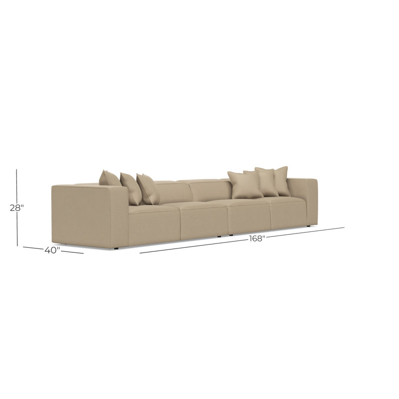 Bliss Sectional, Taupe Polyester