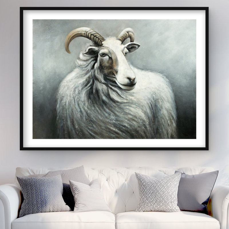 Cashmere goat - Best Selling Rustic Framed Matted Print