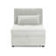 Convertible Sleeper Sofa Chair In Sherpa White