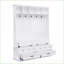 Arbre d'entrée avec banc relevable, 2 tiroirs et amp; 5 crochets | Rangement pour hall d'entrée rétro blanc l 59 po | Blanc | Panneau de fibres à densité moyenne
