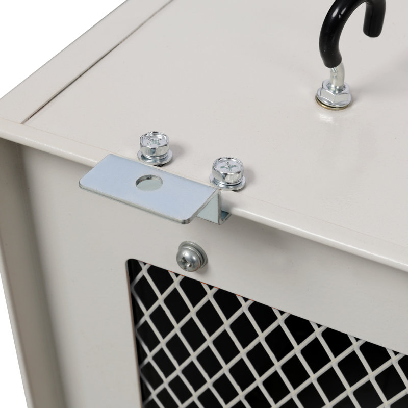 Système de filtration d'air à télécommande pour atelier et garage - Purificateur d'air suspendu à 3 vitesses de 1060 pi3 / min avec télécommande sans fil et minuterie, 120 V, certifié ETL, blanc