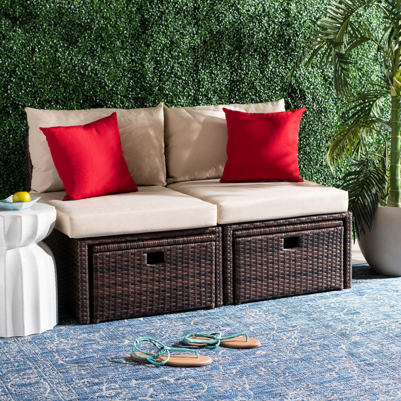 Chaise de patio avec coussins Buchholtz