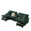120" Modular Corduroy Sectional Sofa Bed With Storage – Modern U-Shaped Design, 4-Seater, Perfect For Living Room, Apartment, Or Lounge, Featuring Cup Holders