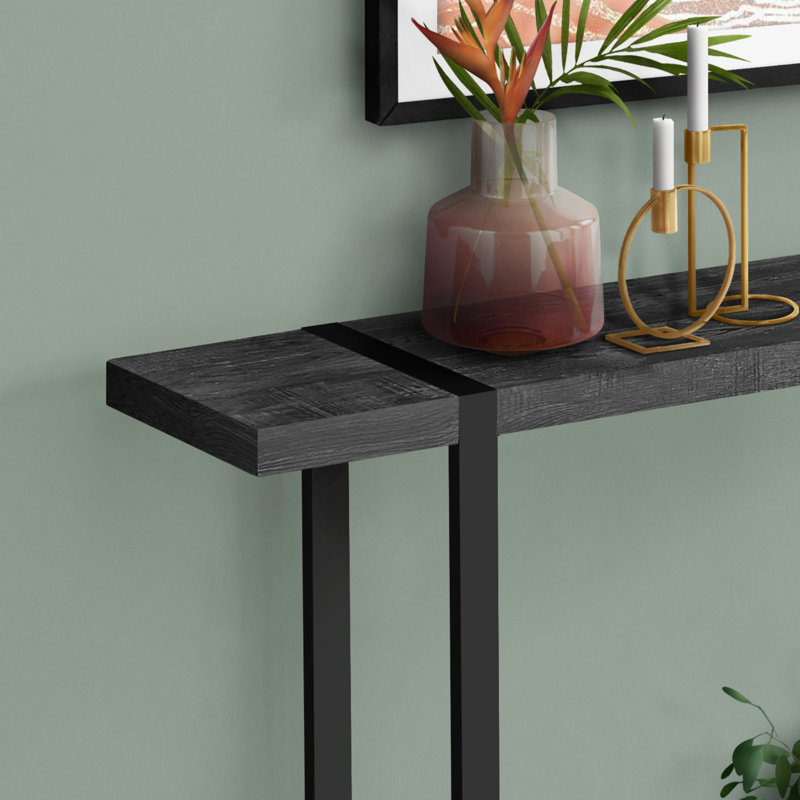 Accent Table, Console, Entryway, Narrow, Sofa, Living Room, Bedroom, Black