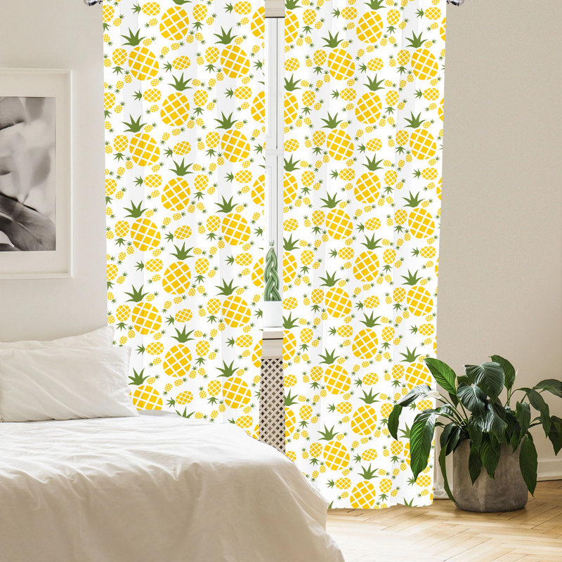 Semi-Sheer Rod Pocket Single Curtain Panel, 28" x 95"