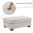Upholstered Beige Square Corduroy Ottoman with Solid Wood Legs, Single Ottoman Modular Part For Sectional Sofa-1655143570-1673159786