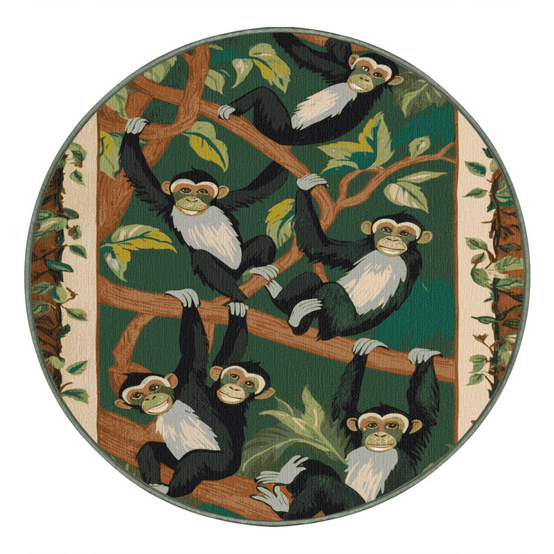  Tapis lavable Gibbon, Rond 6 pi
