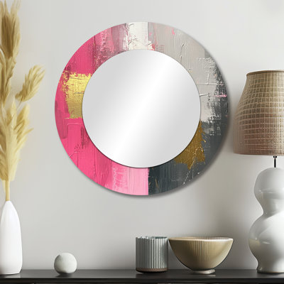 Fleur de cerisier pure - art mural miroir Mid-Century - imprimé sur métal