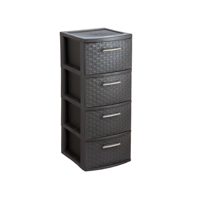 4-Drawer Storage Cabinet in Espresso