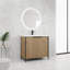 Meuble-lavabo autoportant durable de qualité moderne avec lavabo en résine-307563696