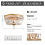 Lustre encastré en cristal 3 lumières Joy - laiton brossé