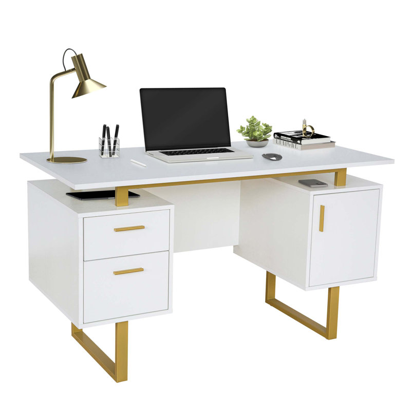 Bureau pour bureau avec tiroirs et rangement, l 51,25 po