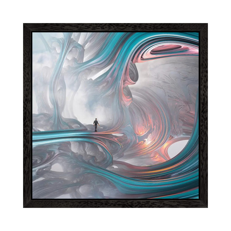 Fractal I - Chloroform by Evgenij Soloviev - Giclee Art Print on Canvas, Black Floater Framed