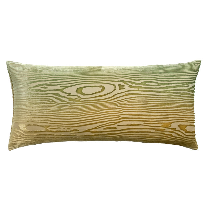 Heirloom Abstract Down Reversible Throw Pillow, Scallion, Rectangle 12"H x 24"W