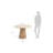 Irune Teak Round Solid Wood Dining Table-61534018
