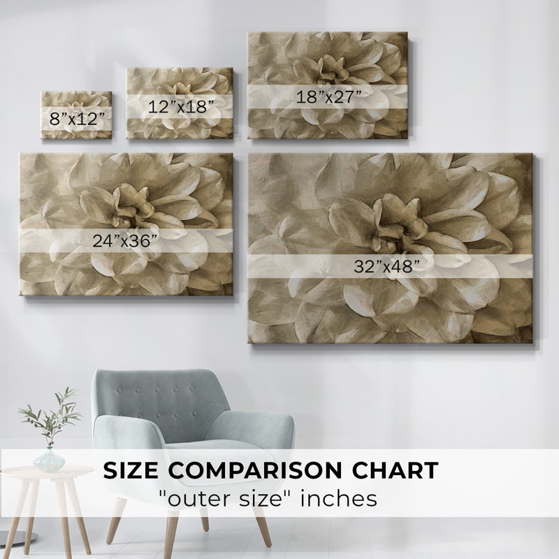«Neutral Wall Flower III», toile tendue avec châssis, H 32 po x l 48 po