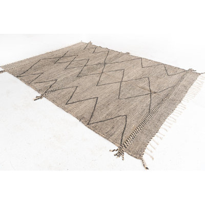 Tapis noir et blanc Noack
