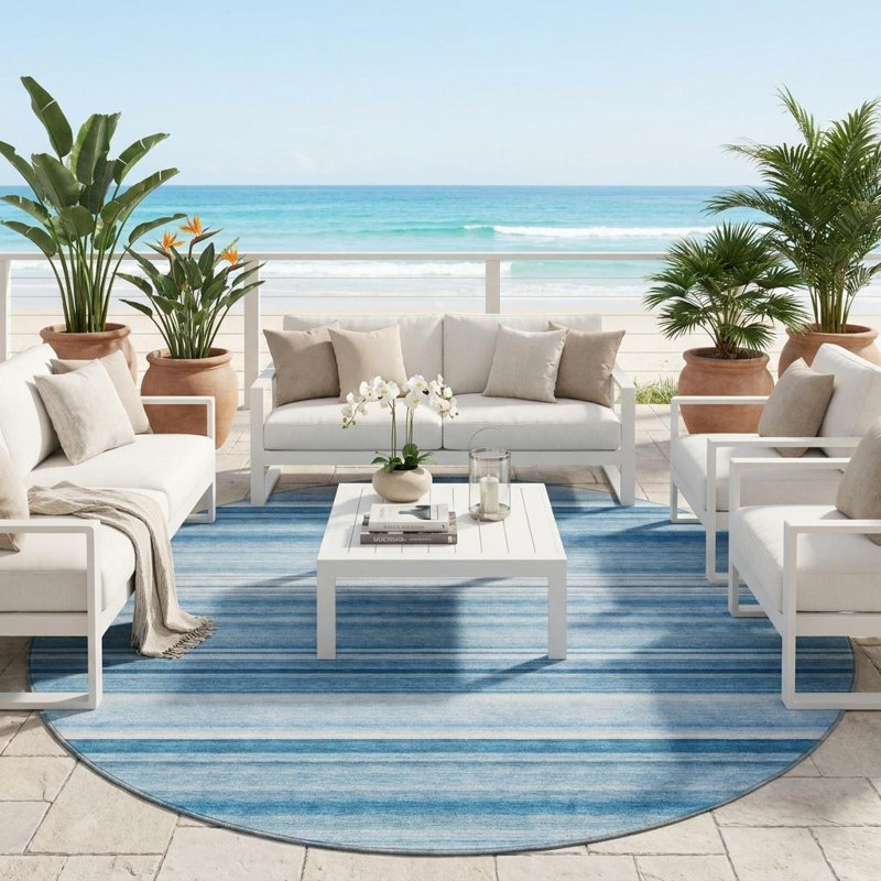 Tapis d'intérieur rond 8 po