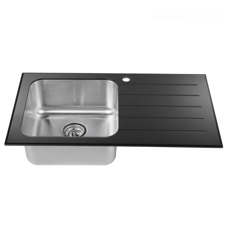 Belfry Kitchen Dore 500mm W Single Bowl Stainless Steel Kitchen Sink with 1 Faucet Hole, Right