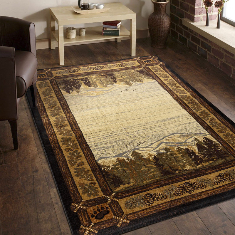 Multi Lodge Area Rug, Rectangle 7'10" x 10'3"