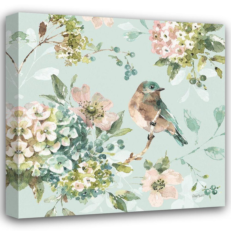 Alcott Hill® Audit, Lisa, toile tendue avec châssis «Mint Crush 05 on Mint», H 36 po x l 36 po