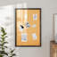 Panneau de liège mural commercial 24 x 36 avec punaises en bois - blanchi-99855686-99855685