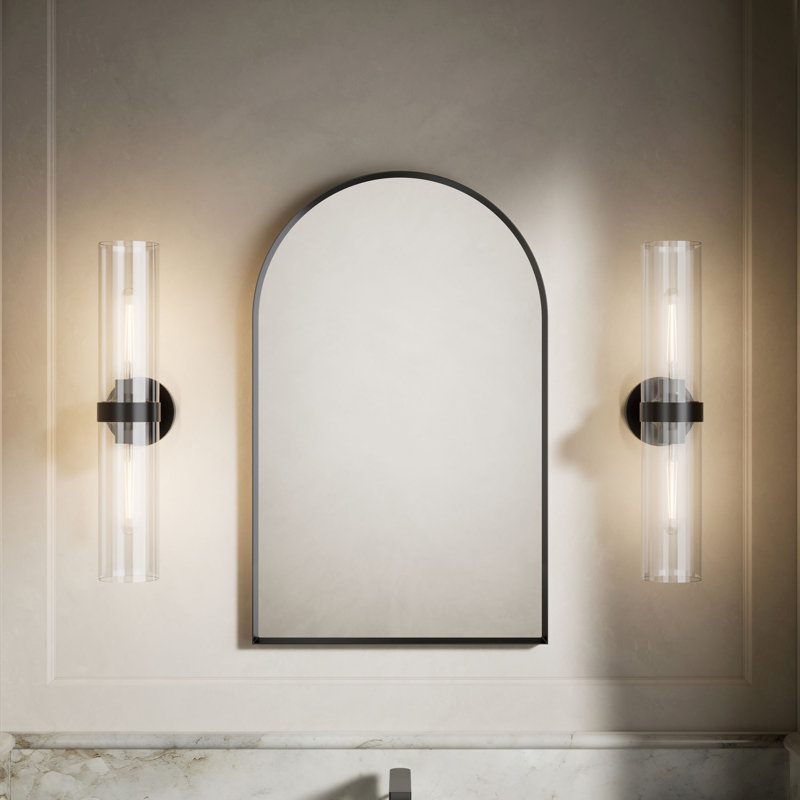 Essentiel 24 po X 36 po Miroir arqué, Noir mat, 32 po x 20 po