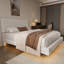 Lit flottant au design léger et anti-collision, fabriqué en tissu confortable, idéal pour une chambre à coucher sécuritaire et relaxante-339566305