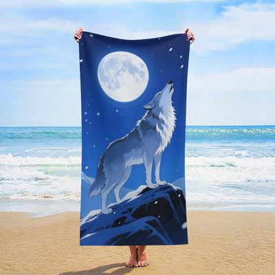 Serviette de plage en microfibre à séchage rapide 32 po x 63 po